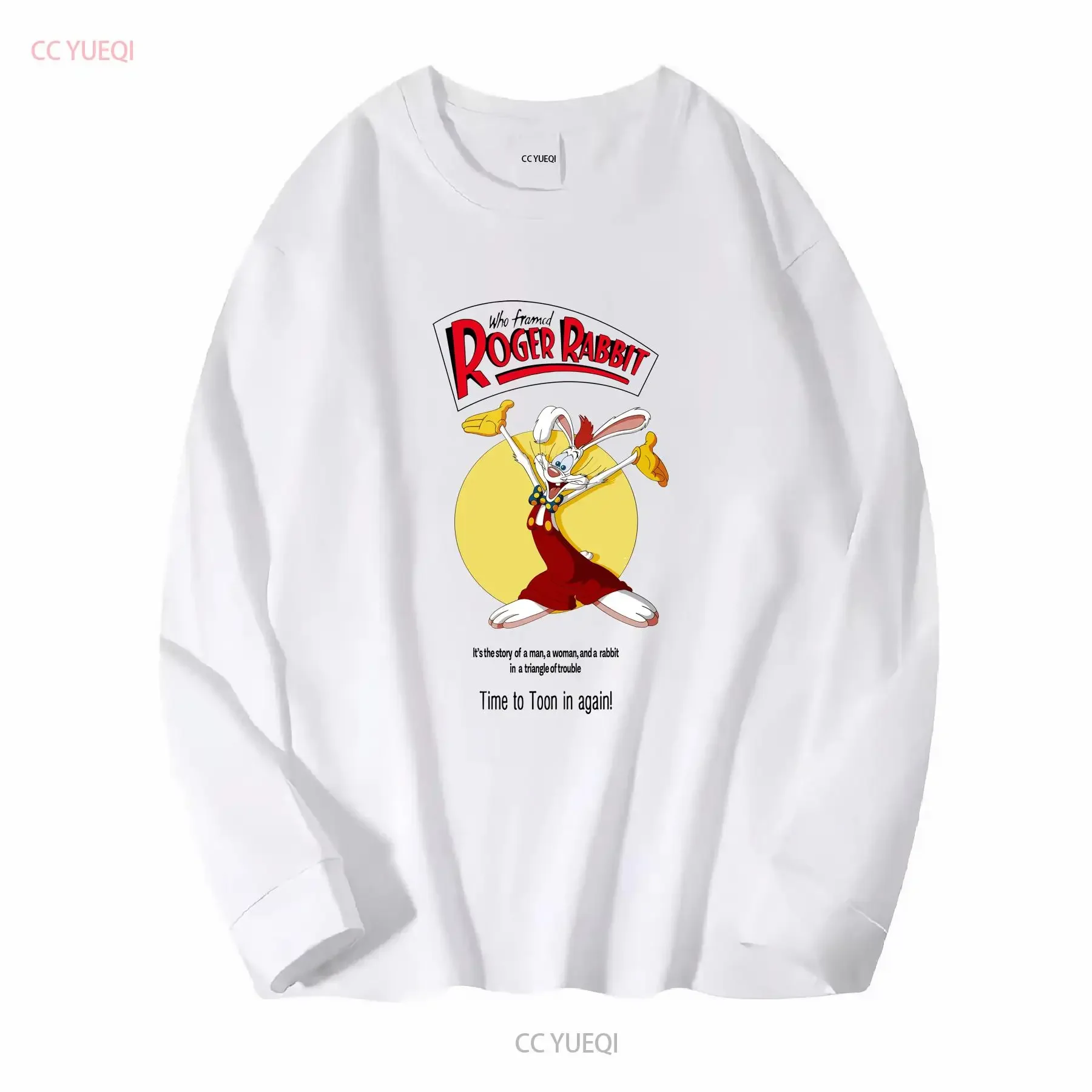 Who Framed Roger Rabbit V1 T shirt Natural Vintage Cotton Movie Poster Beige All Sizes S M L XL 2X 3X 4X 5X vintage Washed
