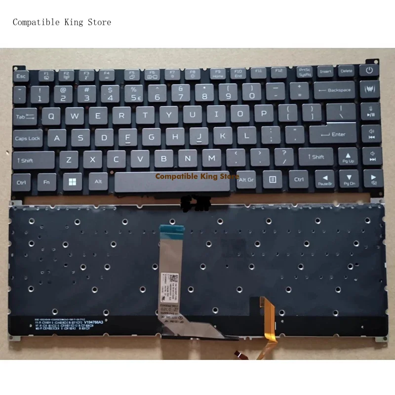 L+For Acer Predator 300SE PT314-51S Triton 300 SE PT314-51S-79TY 75JM 71UU English RGB Backlight NKI141S0M9 Backlit US Keyboard