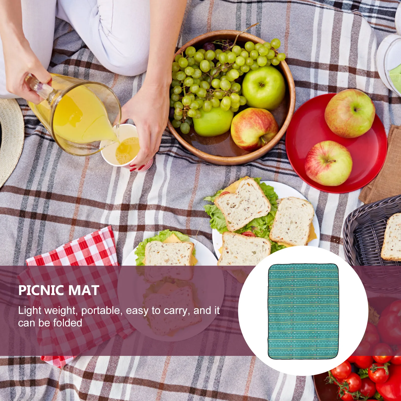 

Folding Waterproof Camping Mat Portable Outdoor Picnic Cushion Thickened Polyester Mat Multi Function Picnic Rest Blanket