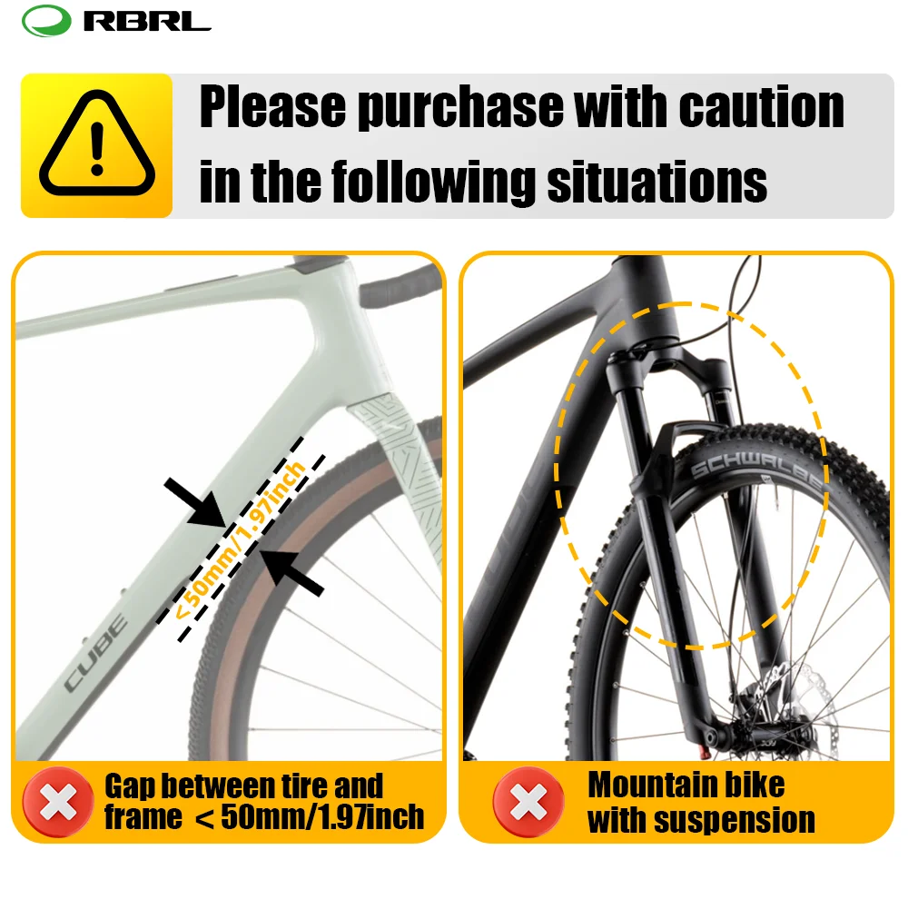 RBRL Bicycle Mudguard Gravel Wings 700c Universal Mudguard Bicycle 28 Inch Adjustable and Easy to Install Mudguard for Road Bike