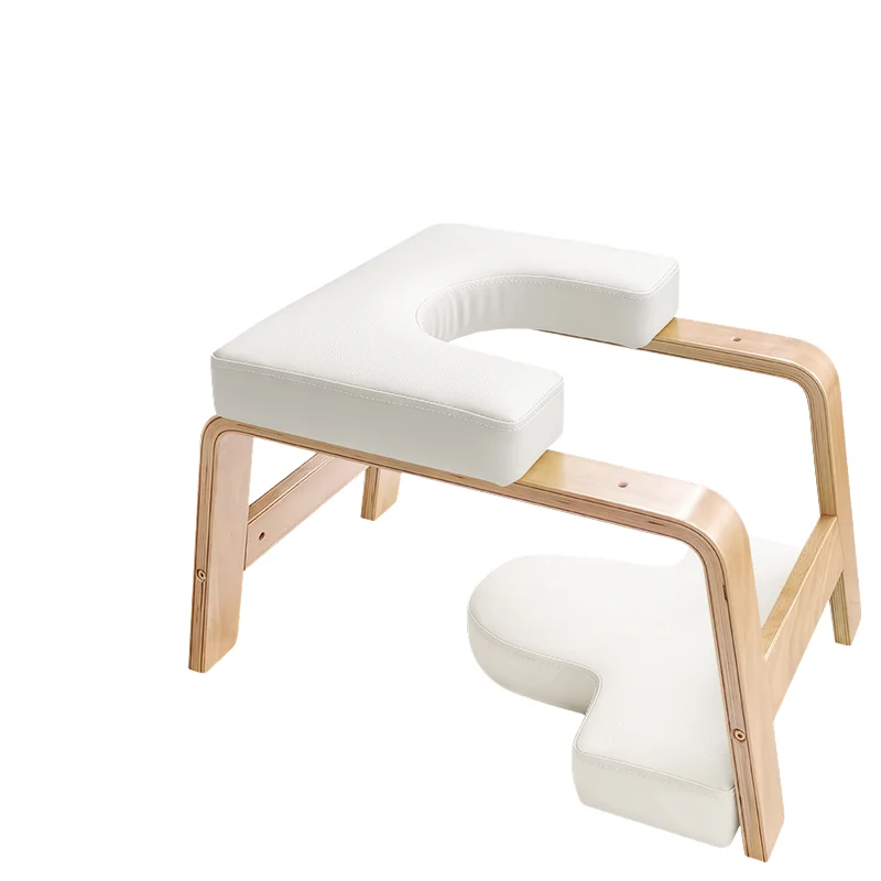Wood Yoga Inverted Handstand Bench Stool Chair Indoor Gym Home Mini Fitness Bench