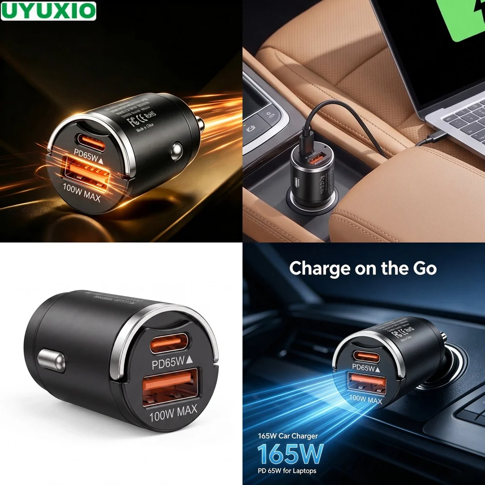 carregador-de-carro-embutido-de-165w-com-65w-de-entrega-de-energia-usb-c-e-100w-de-usb-a-corpo-em-liga-de-zinco-resistente-ao-calor-para-telefones-tablets-e-laptops
