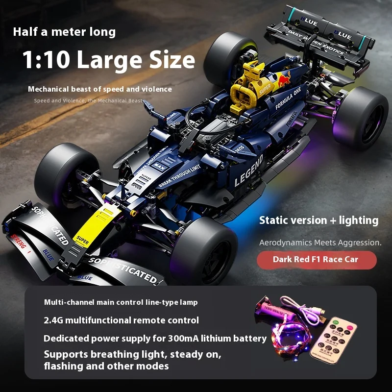 LEGO Ferrari F1 voiture de course télécommande bloc de construction ensemble Super modèle de voiture jouet pour enfants garçons petites particules Kit d'assemblage