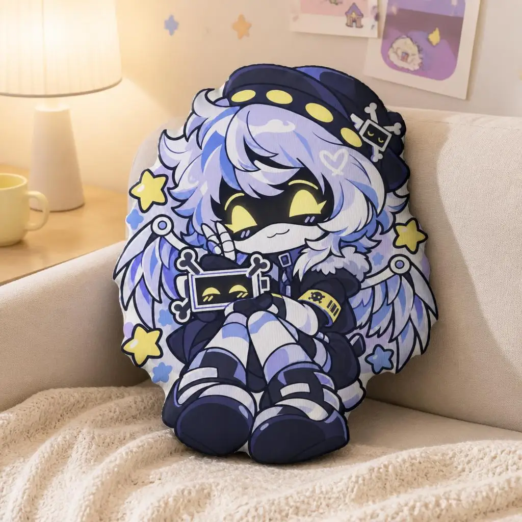 Murder Drones V Shaped Pillow Cute Disassembly Drone Cushion Anime Throw Pillow for Sofa Bedroom Home Decor Character Gift