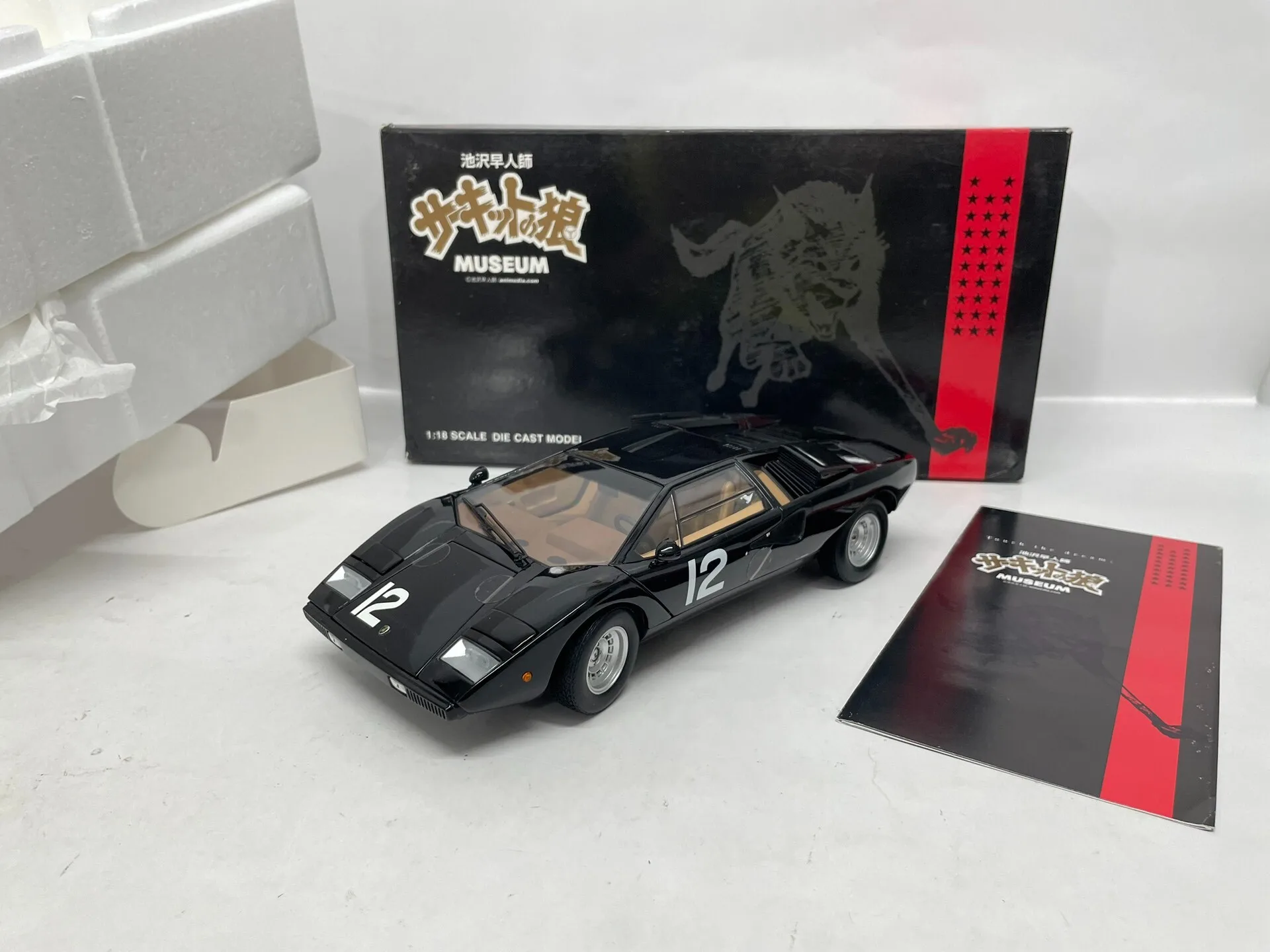 

Kyosho 1:18 Countach LP400 #12 Black Simulation Limited Edition Alloy Metal Static Car Model Toy Gift