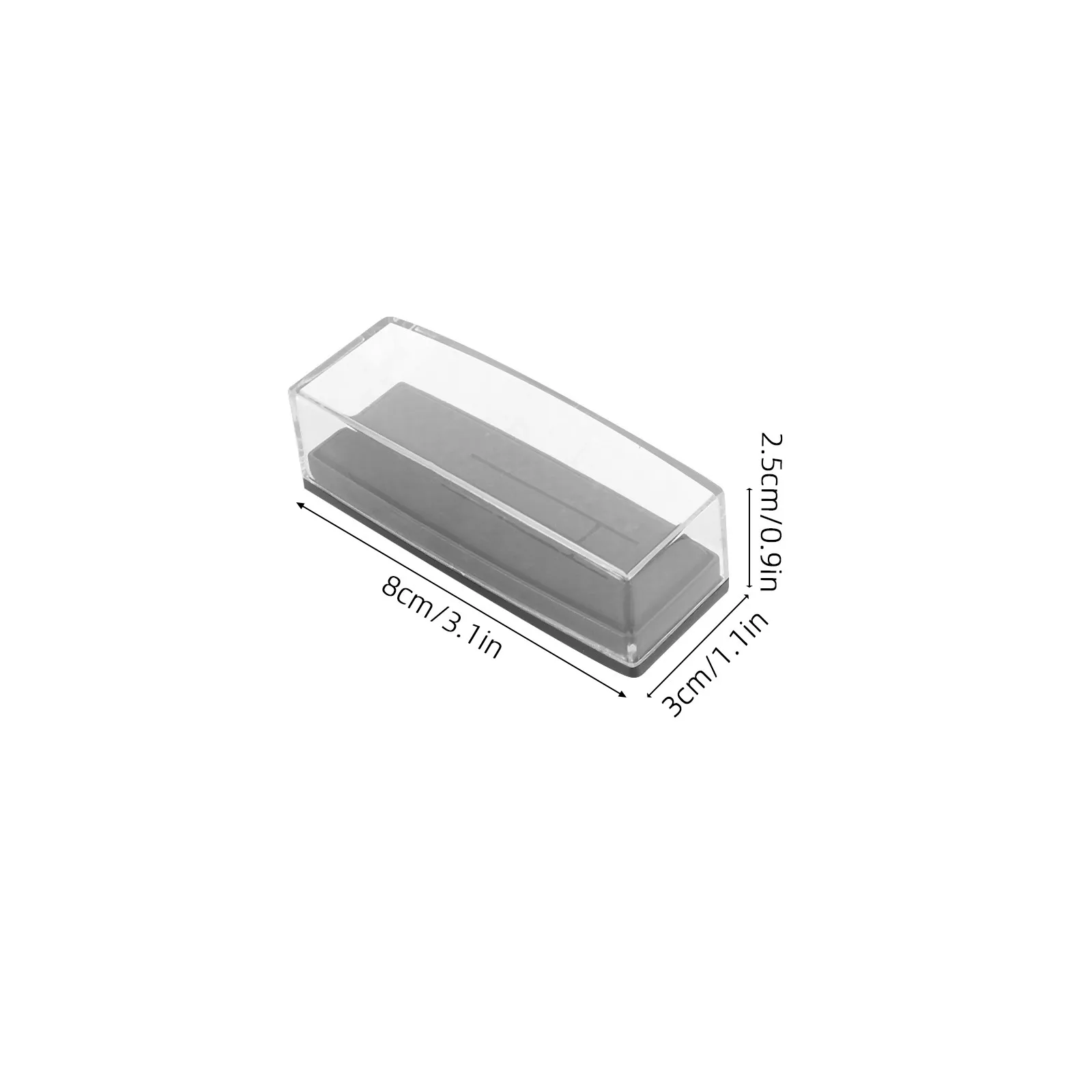 5Pcs Transparent Tie Clip Presentation Box Plastic Clear Lid Organizer Storage Case Travel Display Protective Jewelry Case