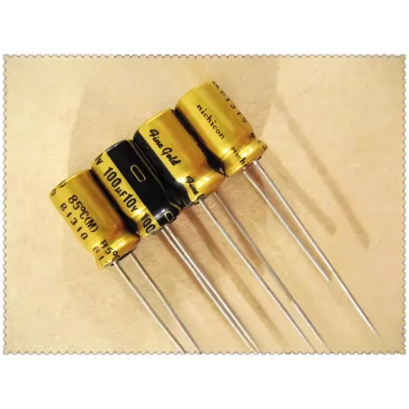 

10pcs/100pcs Nichicon (fine gold) FG 100uF/10V100uF Audio Capacitor copper pins