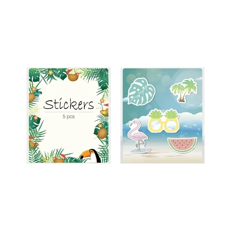 2Set =10pcs Summer Style Series Water Cup Laptop Phone Waterproof Cartoon Sticker Drawing