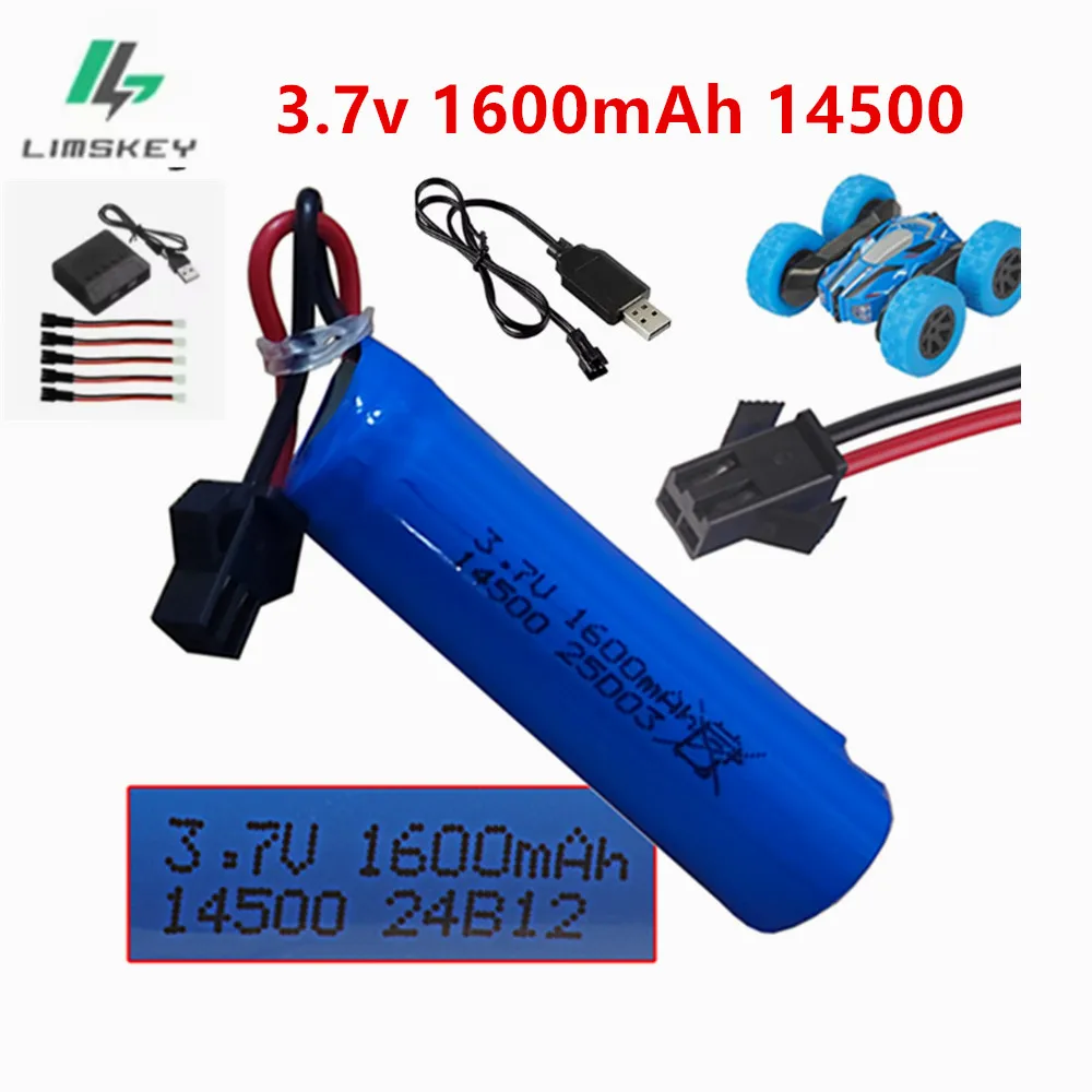 C2 D828 3.7V 14500 Rechargeable Battery 1600mAh Large Capacity For RS 911 Toy Car Remote Control Helicopter Use Stable Power