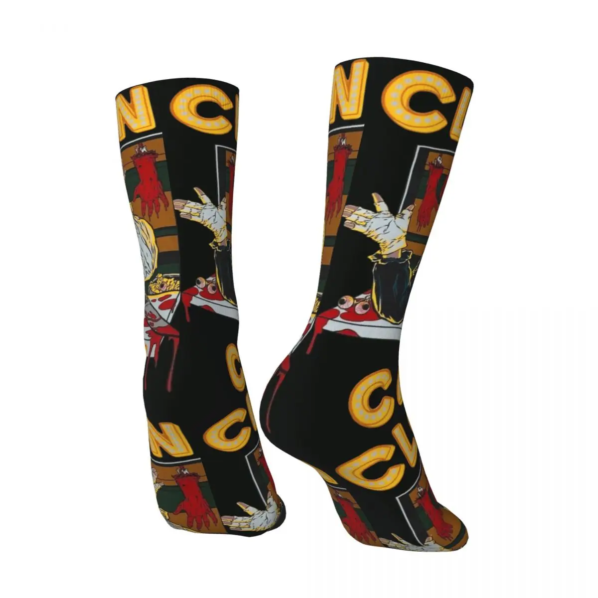 Terrifier Clown Cafe Art The Clown Socks Gothic Stockings Men's Soft Running Socks Spring Design Anti Slip Socks