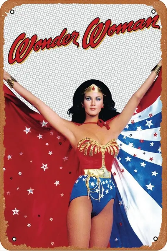 2025(Phase 5 of JL films) WonderWoman 4 :In the nick of time 8x12 Vintage Retro Funny Beer Signs, Man Cave, Bar, BBQ, Garage, Ca