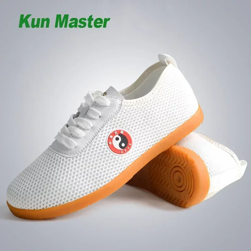 Style hero Tai Chi shoes women and men's summer breathable mesh ox tendon soles Tai Chi sports cloth shoes martial arts practice