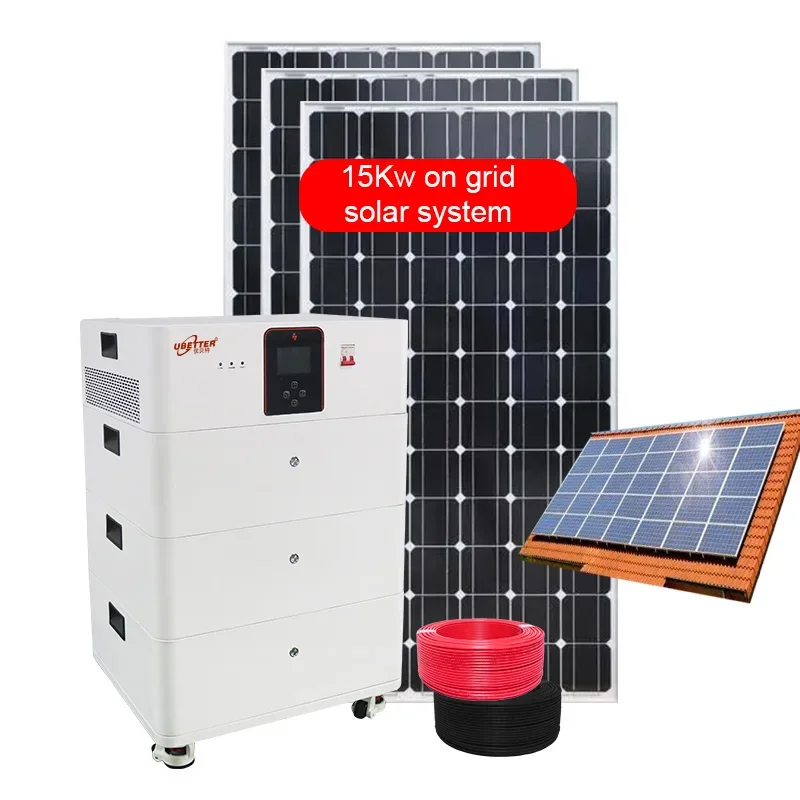 Hybrid System Solar Kit, 5000w Solar Power System Off Grid Solar Power Energy System Storage For Home Commercial/