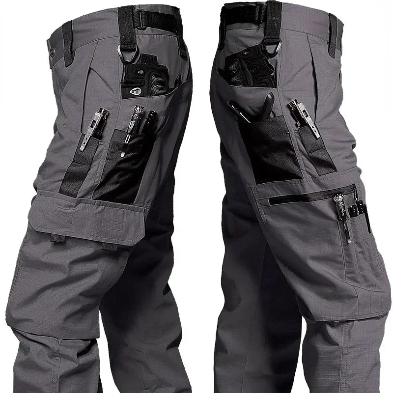 

Wear Resistant Hunting Pants Man Multi-pocket Straight Cargo Trousers Workwear Jogging Tactical Pants Casual Camping Training