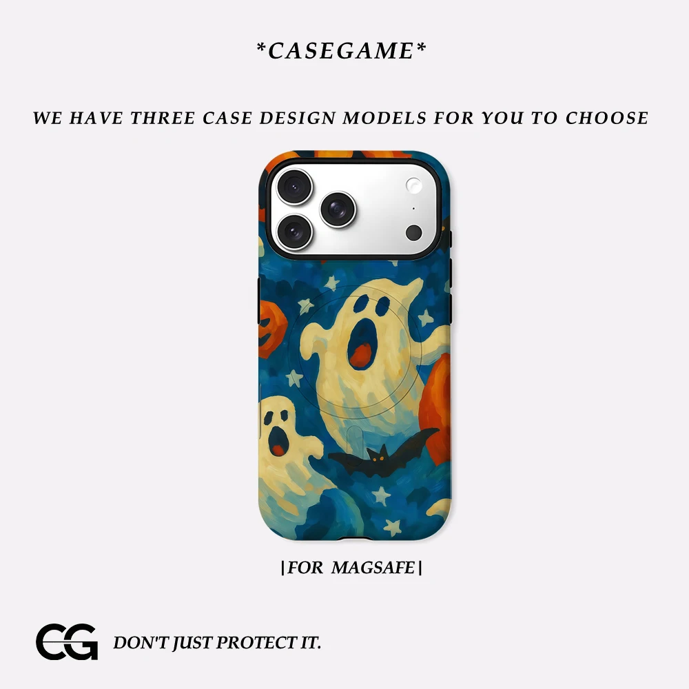 Halloween Spooky Fiesta Phone Case for IPhone 17 16 15 14 13 Pro Max Plus for Magnetic Single Double-layer Tough Case