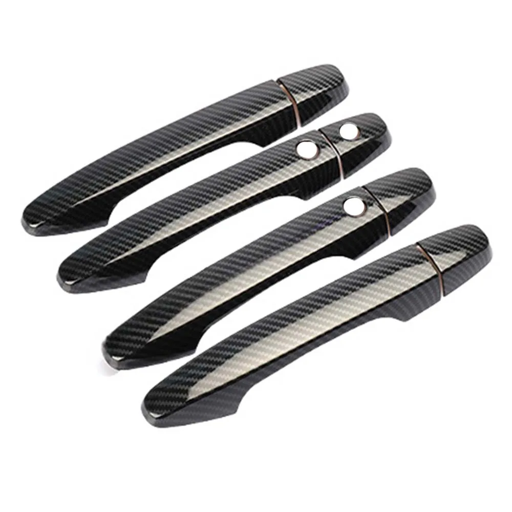 Car Upgrade Door Handle Cover For Honda Civic CRV 2012 2013 2014 2015 Carbon Fiber Glossy Black Chrome Silver Cars Accessories view 5