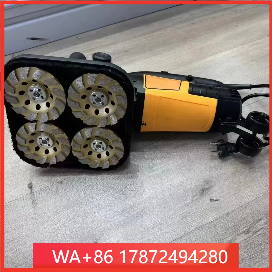 Multifunctional dust-free concrete surface trimming machine / 3800W long pole polishing floor grinder concrete grinder