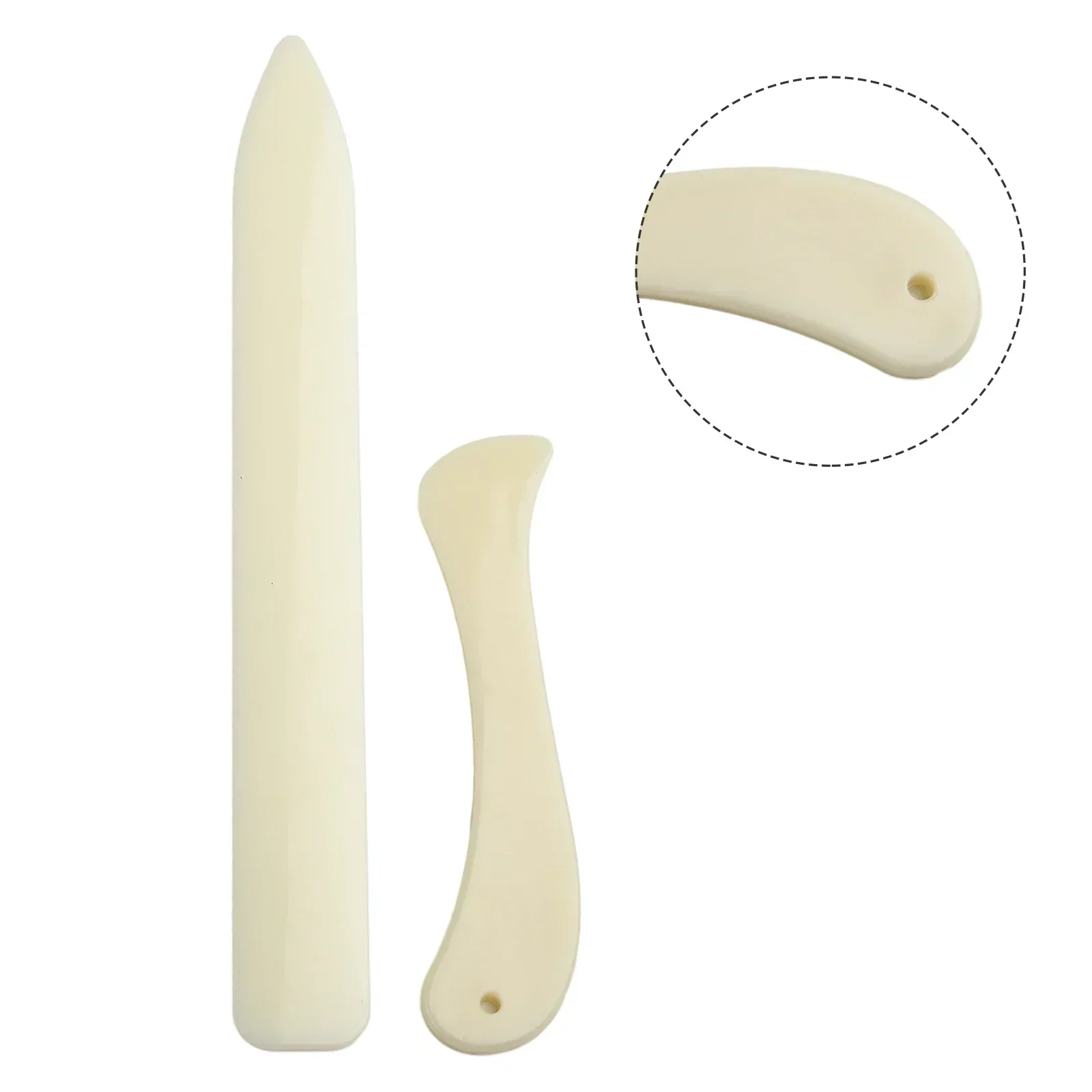 2pcs Bone Folders Leather Tools For Scoring Folding Creasing Paper Edge Bookbinding Stain Removing Scraper For Leathercraft