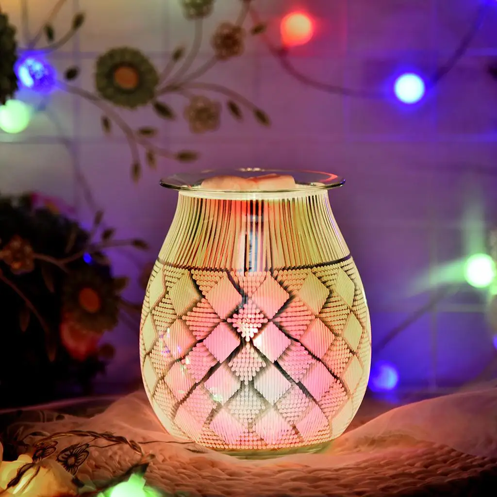 Portable Electric Wax Melt Burner Incense Candle Fragrance Aroma Heater Essentail Oil Burner Lamp for Spa Home Office Bedroom