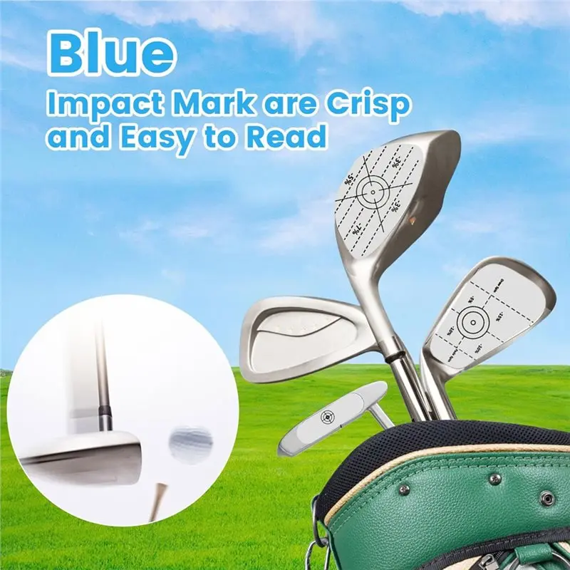 A69P-150Pcs Golf Impact Tape Labels.Self-Teaching Sweet Spot And Consistency Analysis.Improve Golf Swing Accuracy