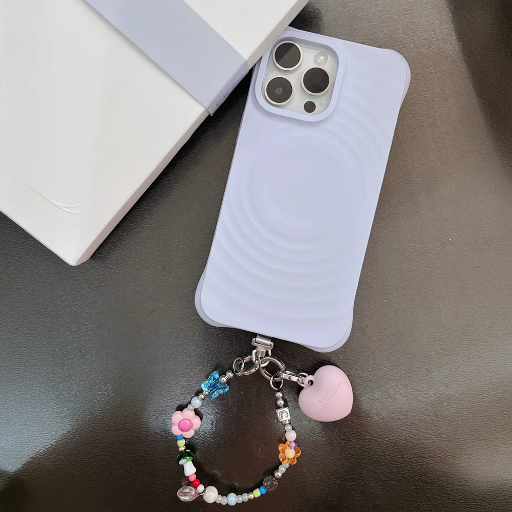 

Purple Silicone Ripple Magnetic Phone Case Cover for IPhone 12 13 14 15 16 Pro Max Case for IPhone 16 Pro Max