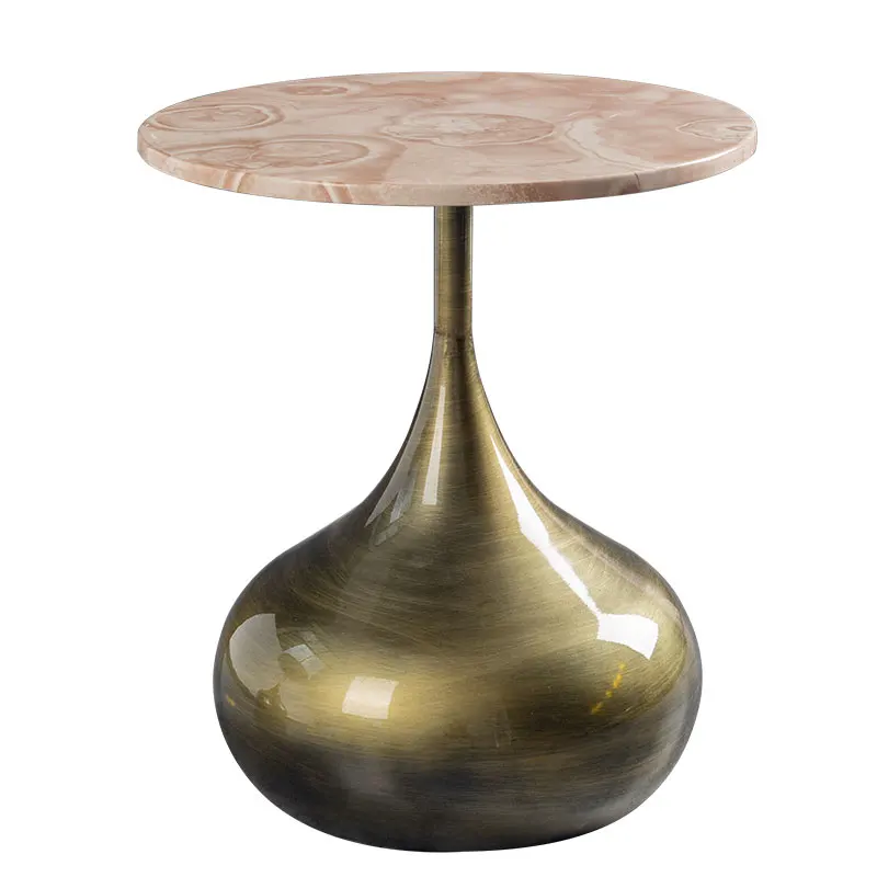 

！@Modern Nordic Living Room Sofas Side Tables Marble Top Home Tables Luxury Gold Frame Coffee Tables