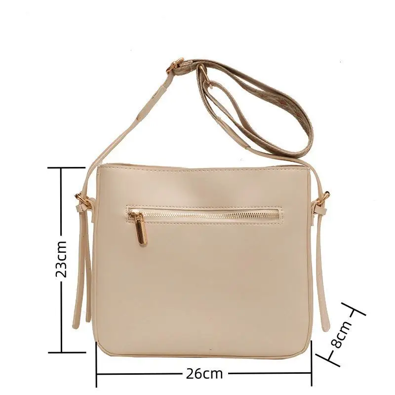 Sac à bandoulière Bergame pour femme, sangle large initiée, sac fourre-tout à la mode, sac carré polyvalent, loisirs, nouveau, 2024