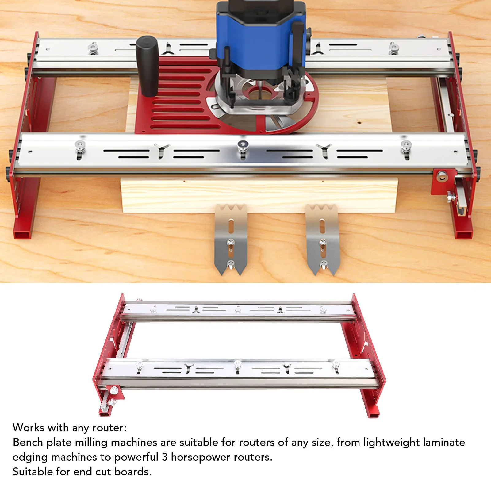 Sliding Board Robust Height Adjustable Router Milling  Bracket Woodworking Router  for Flatten and Finish Plywood
