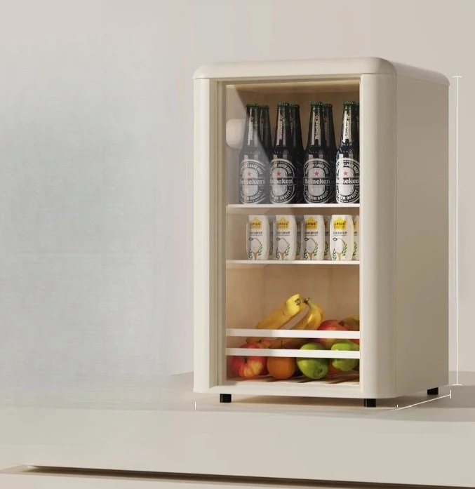 

Household small retro refrigerator living room office transparent refrigerator fresh-keeping beverage wine