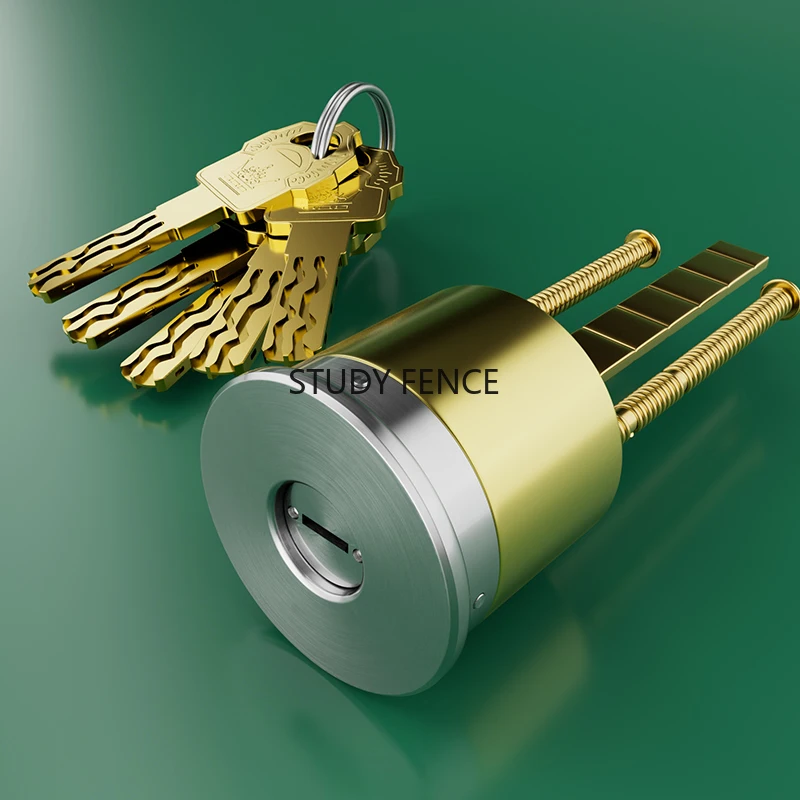 Old Style Anti-theft Door Lock Core C-level Anti-theft Lock Cylinder Single Head Outdoor Lock Core with Key Hardware Accessories