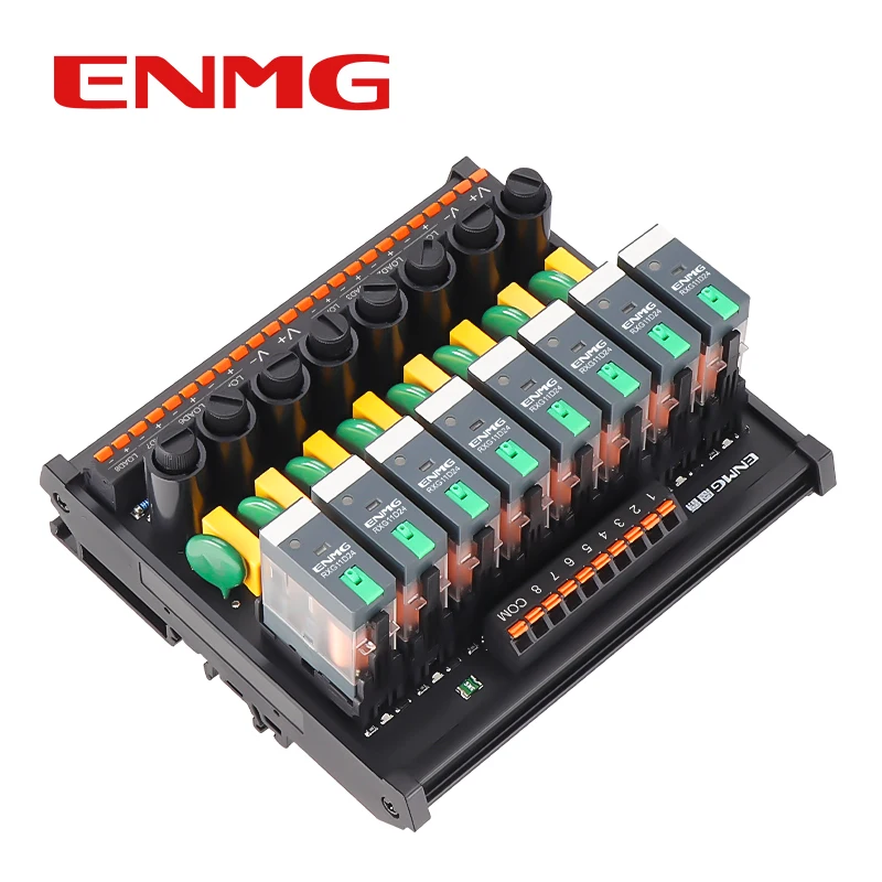 ENMG Intermediate Relay Module PLC RXG Screw-Type Amplifier Board Module 24V Control Board 8/16-Channel Integrated Board 220V AC