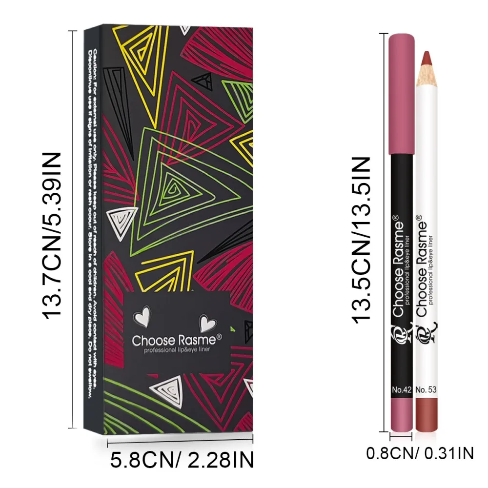 Zestaw do makijażu 12 sztuk, matowa kredka do ust i szminka, matowa, wodoodporna, długotrwała, zestaw do makijażu na co dzień i pudełko prezentowe, zestaw kredek do ust.