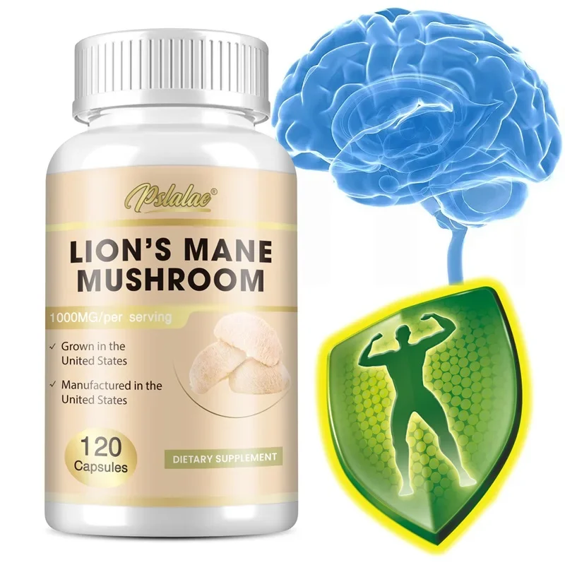 

Lion's Mane Mushroom Supplement - Non-GMO，for Mood and Sleep Health, Energy Support - 120 Capsules ﻿