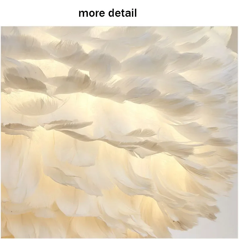 Feather Table Lamp Romantic Led Bedroom Bedside Light Dinning Desk Torch Lamparas for Living Room Coffee Shop Decor