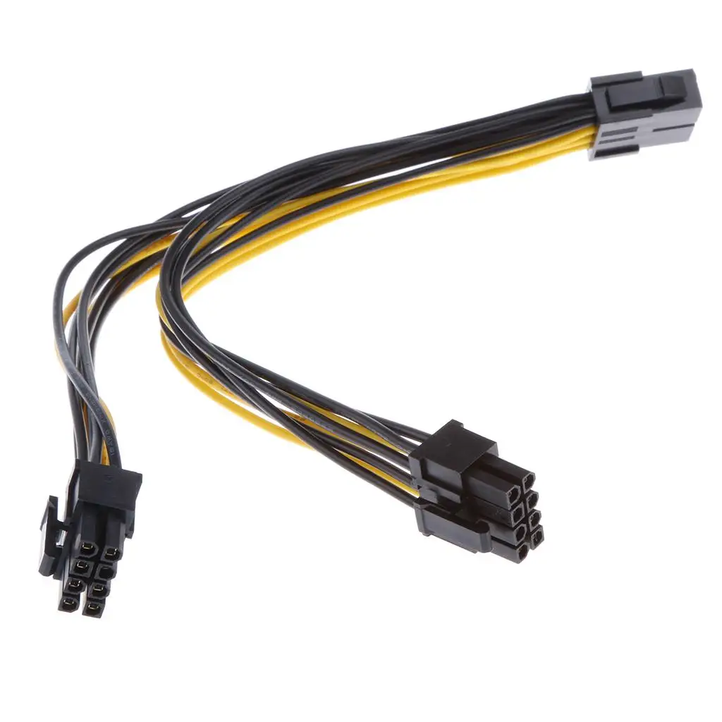 Dual Video Card Power Cable Pcie 8 Pin Splitter Hub for Gaming PC PSU Connection