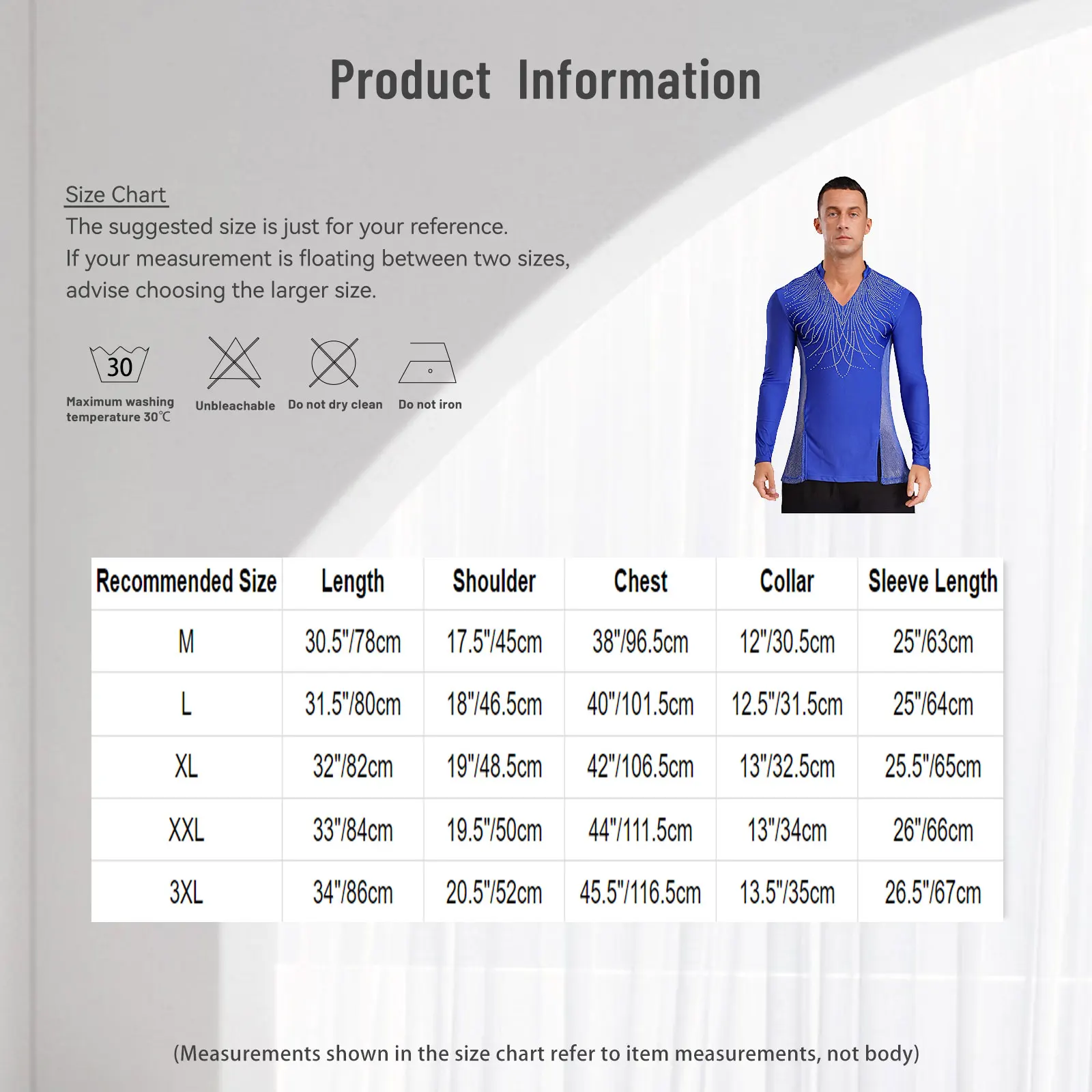 Mens Rhythmic Gymnastic Latin Tango Ballroom Dance Shirt Top Sheer Mesh Sparkly Rhinestone Disco Long Sleeve T-shirt Blouse