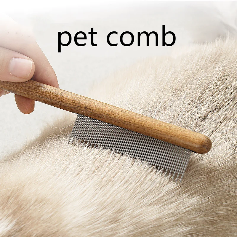 Pet Cat and Dog Comb Stainless Steel Brush Cat Hair Knotting Pet Long Hair Flea Comb Dog Comb Flea Tick Removal Tool Pet Brush