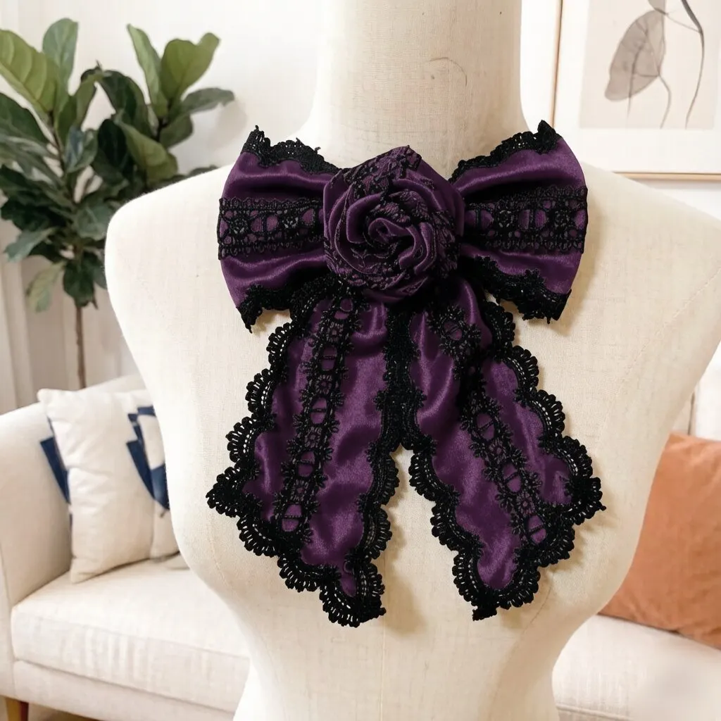 New Handmade Lolita Lace Tie, Business Banquet Suit Shirt Rose Collar Gothic Collar Decoration Versatile Collar High-end Gift