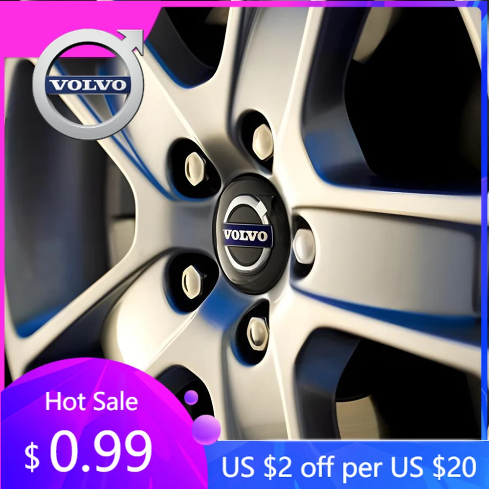 

Колпаки ступиц 4 шт. 64 мм, центральная крышка колеса автомобиля, аксессуары для Volvo Rdesign AWD C30 C70 S40 S60 S70 S80 S90 V40 V50 V60
