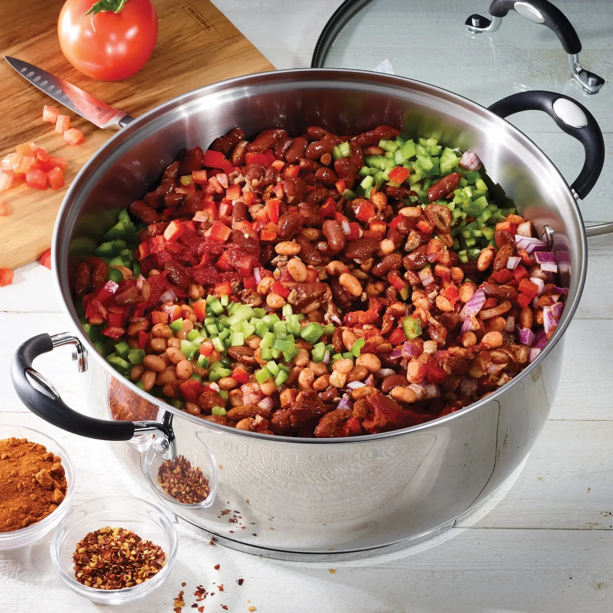 

Professional 9QT Stainless Steel Dutch Oven for Chefs & Home Cooking, Ideal for Soups, Stews & Braising Meats