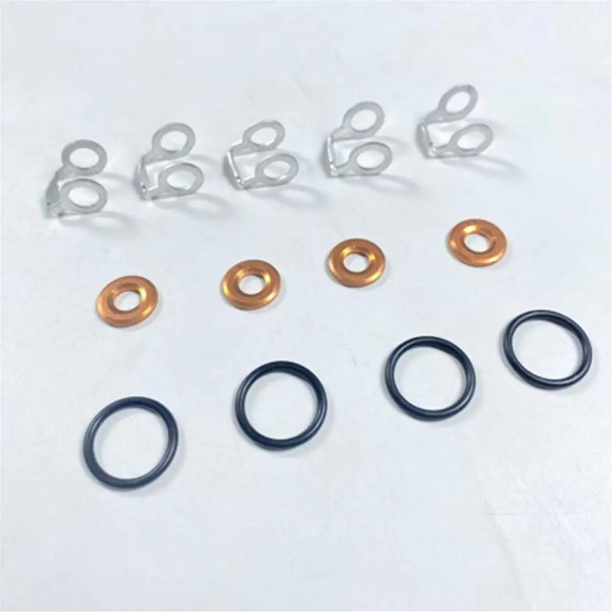 #60D Fits for Toyota Hilux KUN26 D4D Injector Washer Seal Kit 909430-T0008,90904-30013,(Metal)