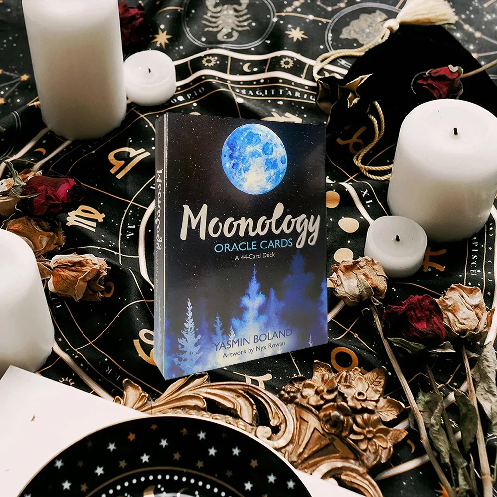 بطاقات عرافة Moonlogy الجديدة لعام 2023. سطح التارو. ألعاب الطاولة لعب بطاقات علم التنجيم عالية الجودة بطاقة القمر 44 بطاقة