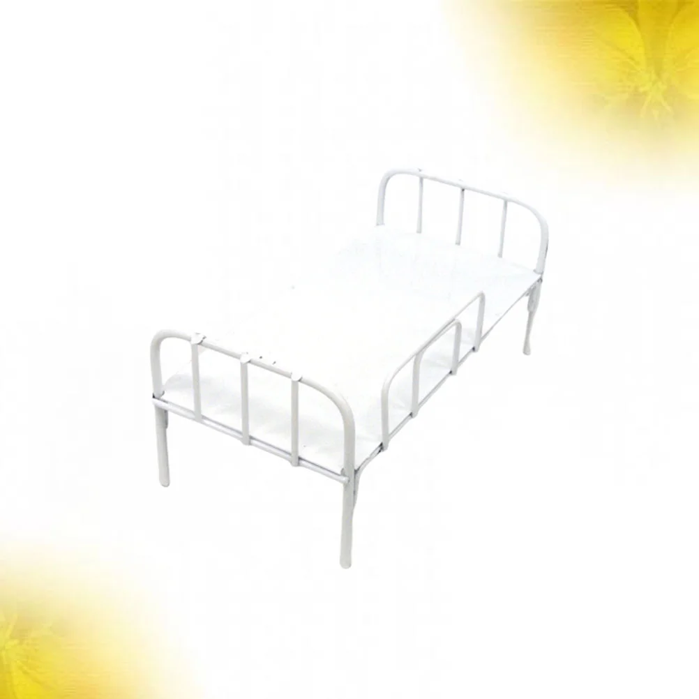 

Mini Bed Dormitory Layout Prop Sleeping The Miniature Iron Green Alloy Ornament