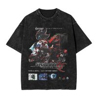 Hedgehoged Shadowed T Shirt Hip Hop Washed Short Sleeve Oversize T-Shirts  Casual for Men Women Tops Streetwear Summer Tee Shirt