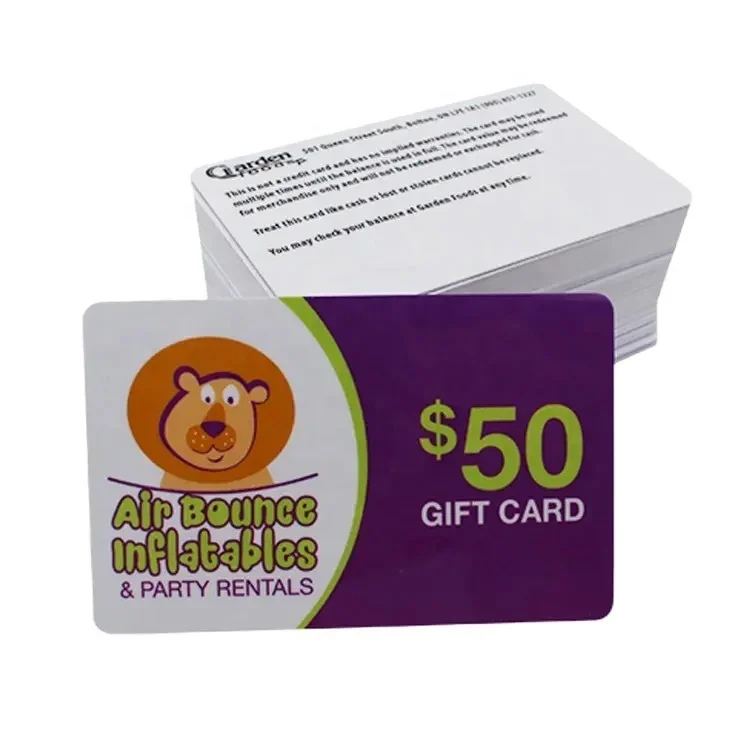 

Пластиковые подарочные карты для бизнеса из ПВХ