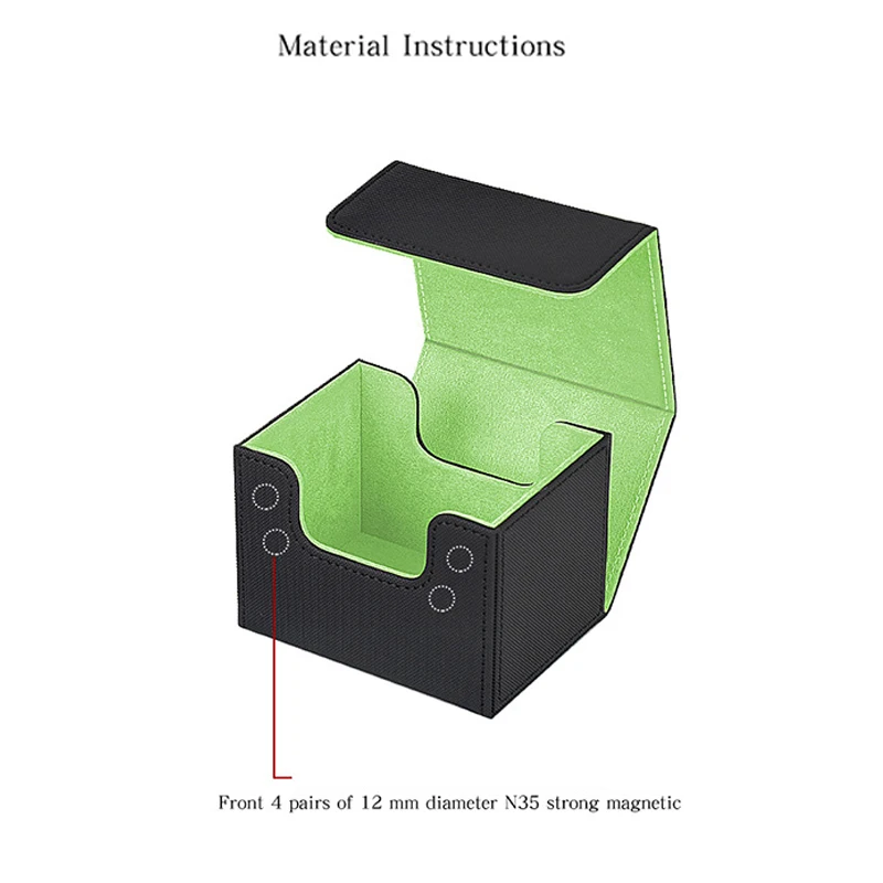 PU leather trading card box collection capacity Tarot card box Mtg card storage box game card set box storage organizer