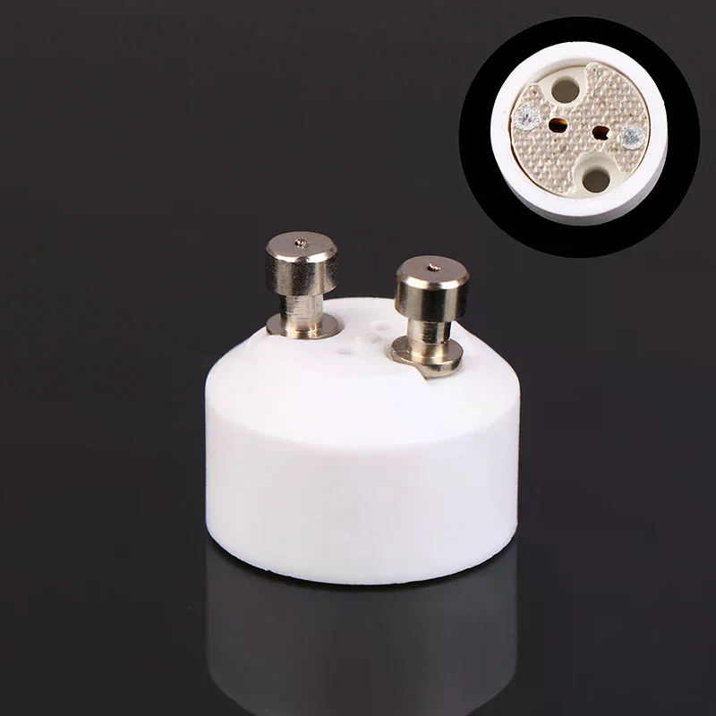 To MR16 High Quality Ceramic Socket Base Halogen LED Light Bulb G4 GU5.3 GY6.35 Pin Adapter White Converter Lamp Holder GU10