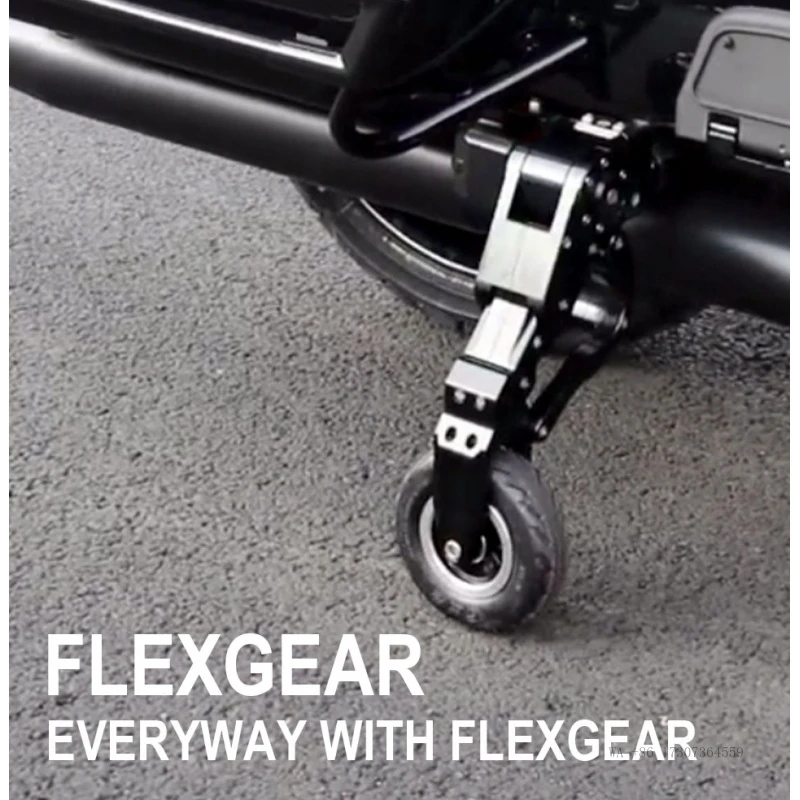Chrome Motorcycle Landing Gear Auxiliary Parking Bracket Start with Flex Gear New Condition Specifically Designed for HD Touring