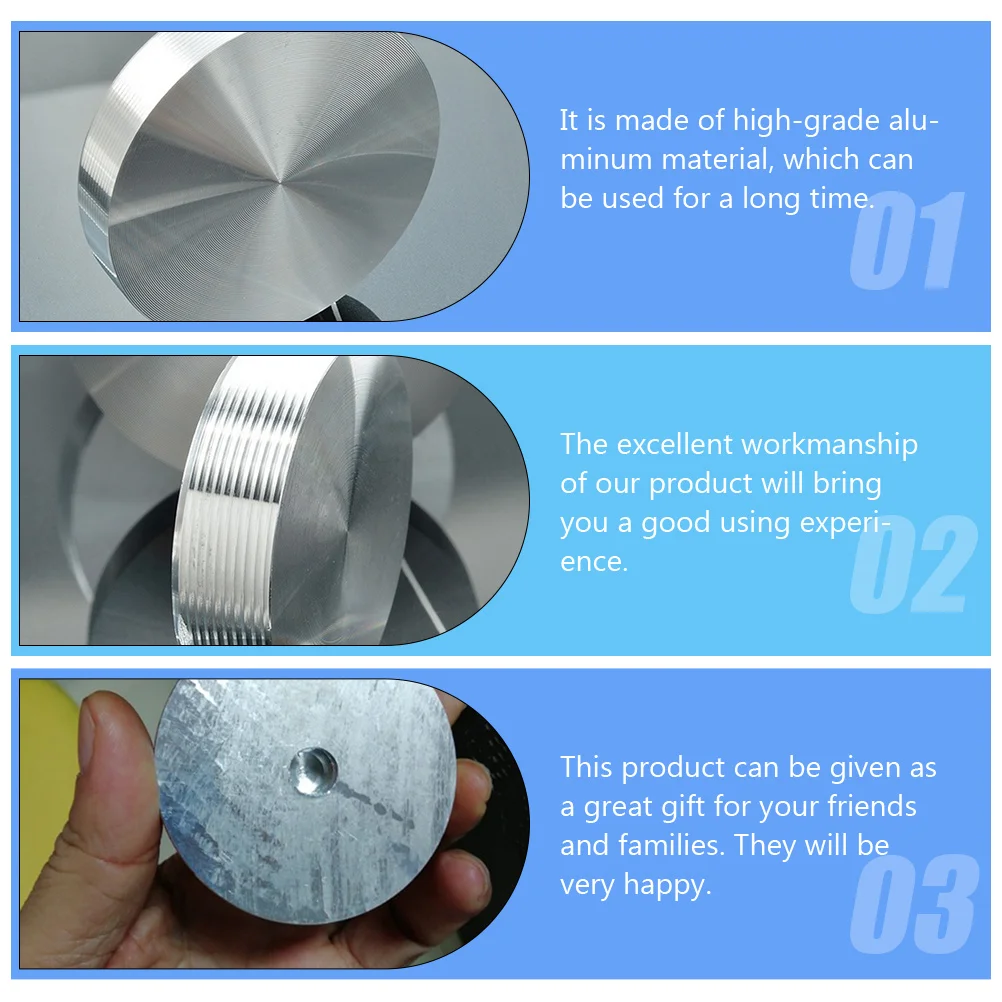 

6pcs Round Round Aluminum Disc Glass Tops Adapter Protector Thick Rust Silver Aluminum Discs Parts