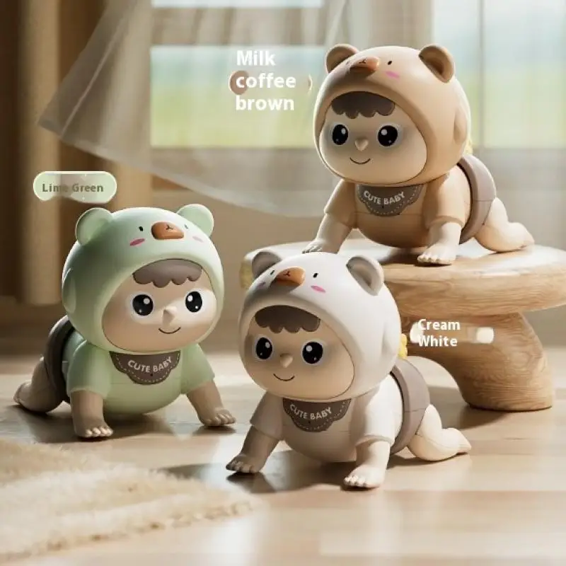 1 ชิ้นเด็กวัยหัดเดินเรียนรู้ปีนการศึกษาค่าเฉลี่ยของเล่นเด็กตุ๊กตาไฟฟ้า Crawling ของเล่นเสียงสําหรับ 0-12 เดือนของขวัญ